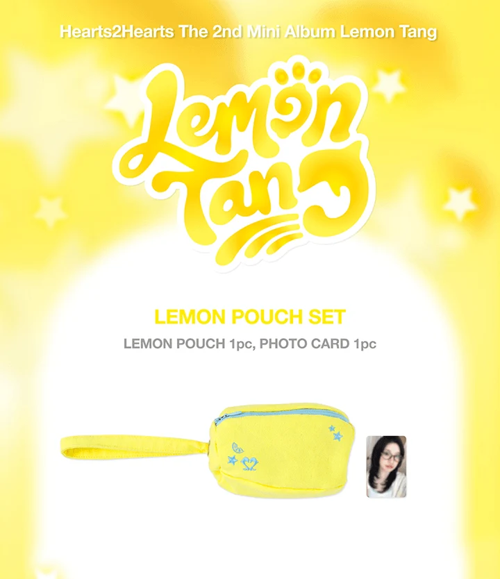 [PRE-ORDER] Hearts2Hearts 2nd Mini Album [LEMON TANG] Official MD - LEMON POUCH SET - Image 2