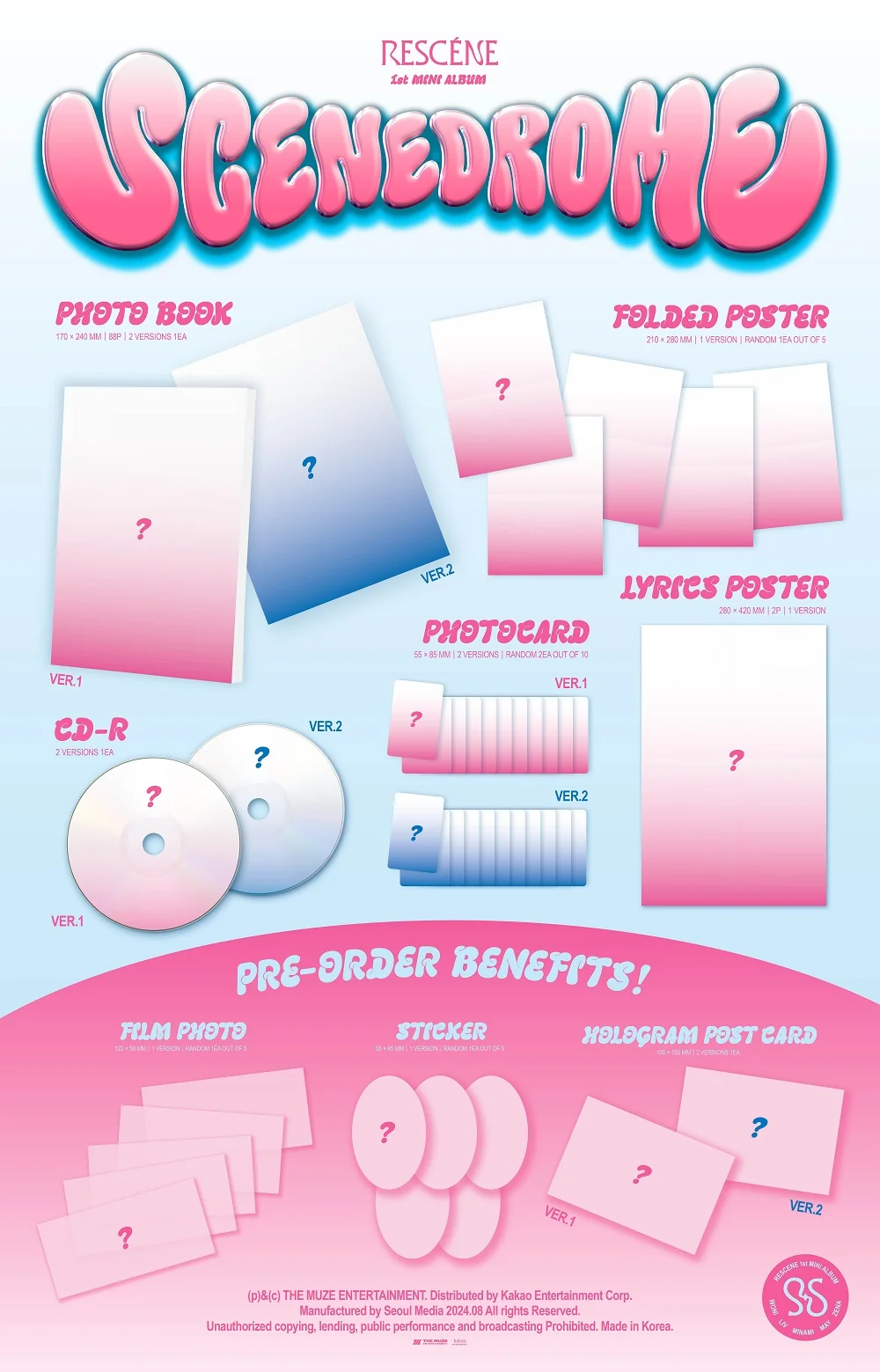 RESCENE - 1st Mini Album Scenedrome CD+Pre-Order Gift - Image 2