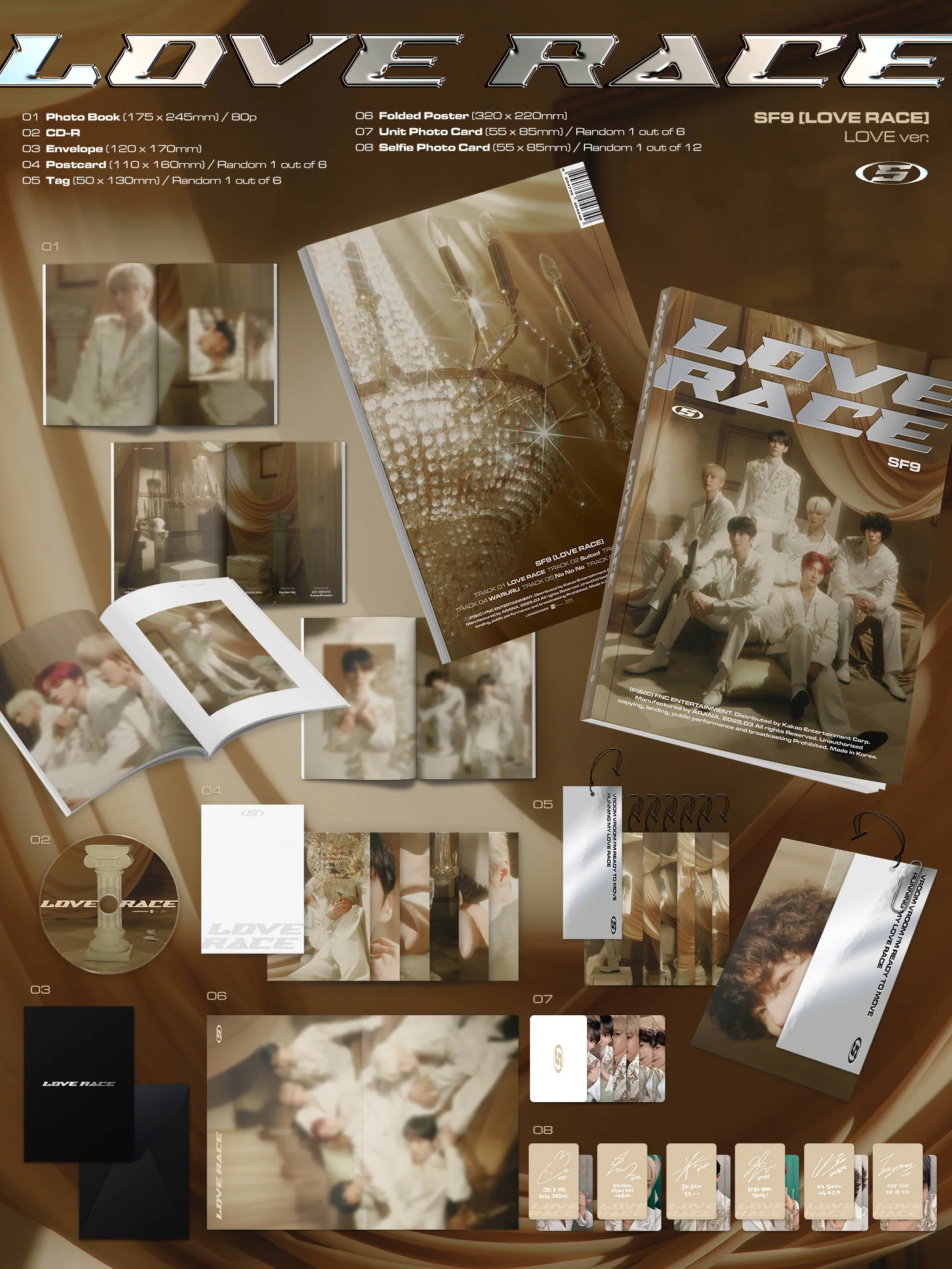 SF9 - 15th Mini Album Love Race CD - Image 3