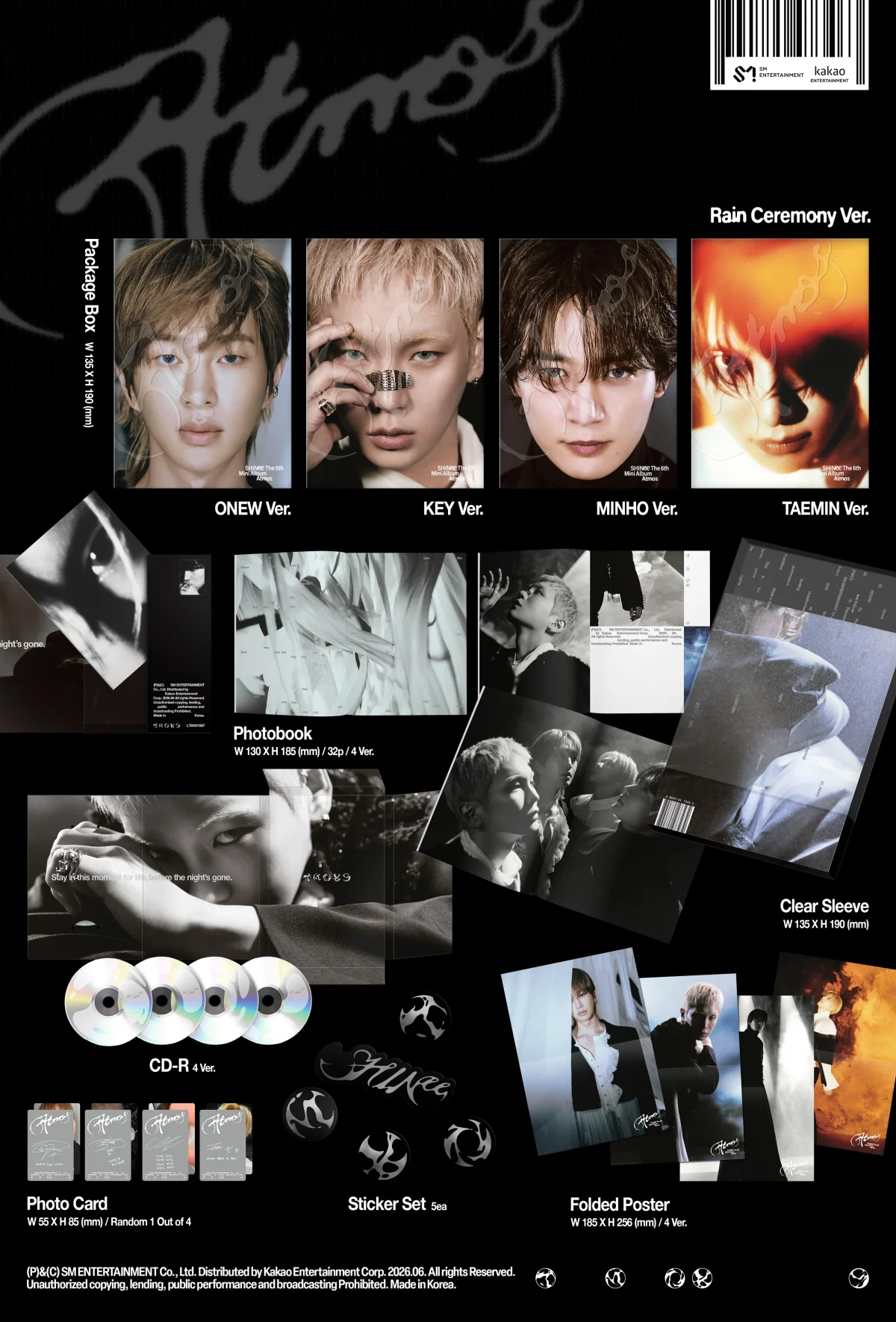SHINee - 6th Mini Album Atmos RaIn Ceremony version CD - Image 2