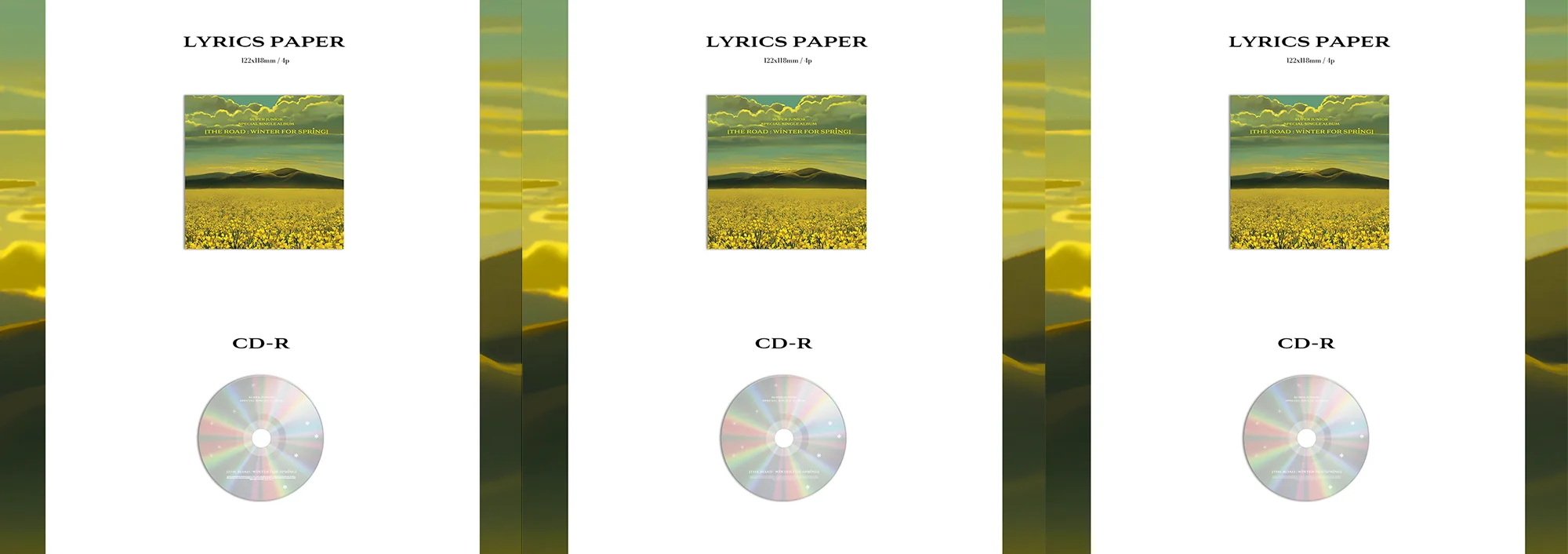 SUPER JUNIOR - The Road : Winter for Spring (Special Single) Album+On Pack Folding Poster+Extra Photocards Set - Image 4