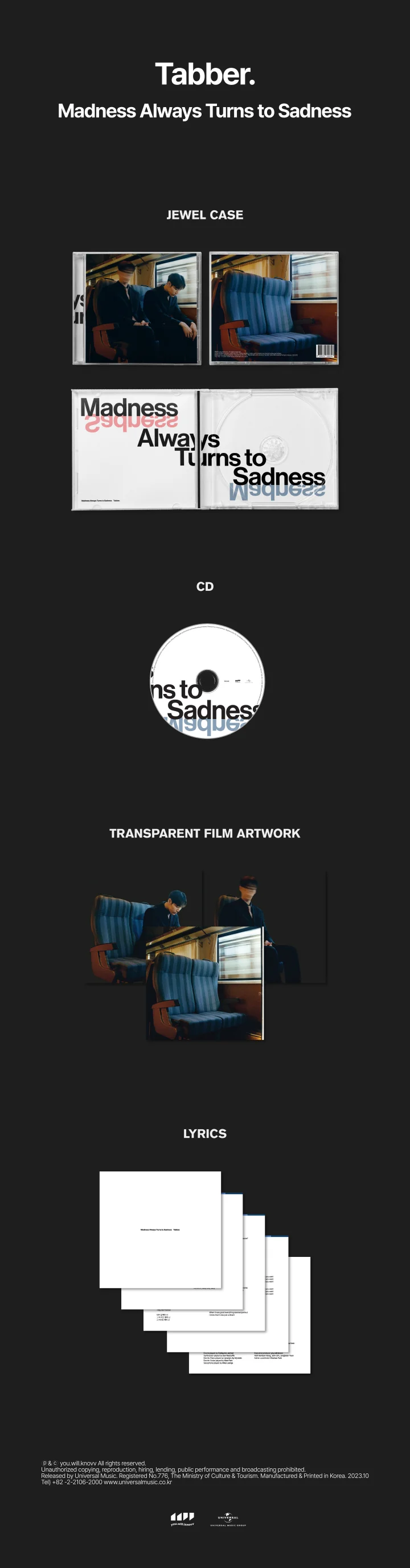 TABBER - Madness Always Turns to Sadness Album - Image 2