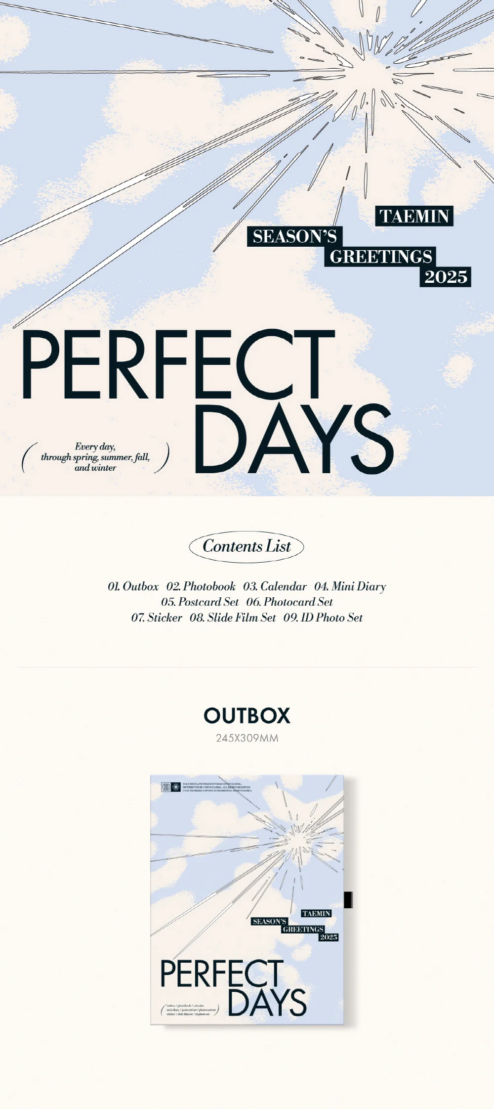 TAEMIN 2025 SEASON'S GREETINGS [Perfect Days] + Pre-order Gift - Image 2