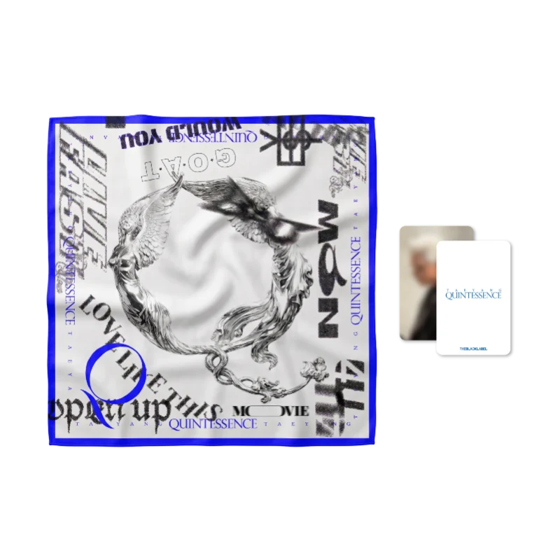 TAEYANG QUINTESSENCE Official Merch - BLUE SCARF SET
