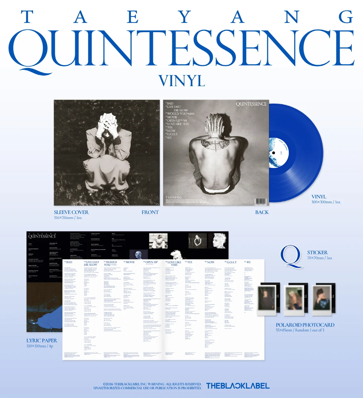 TAEYANG - QUINTESSENCE [VINYL LP] - Image 2