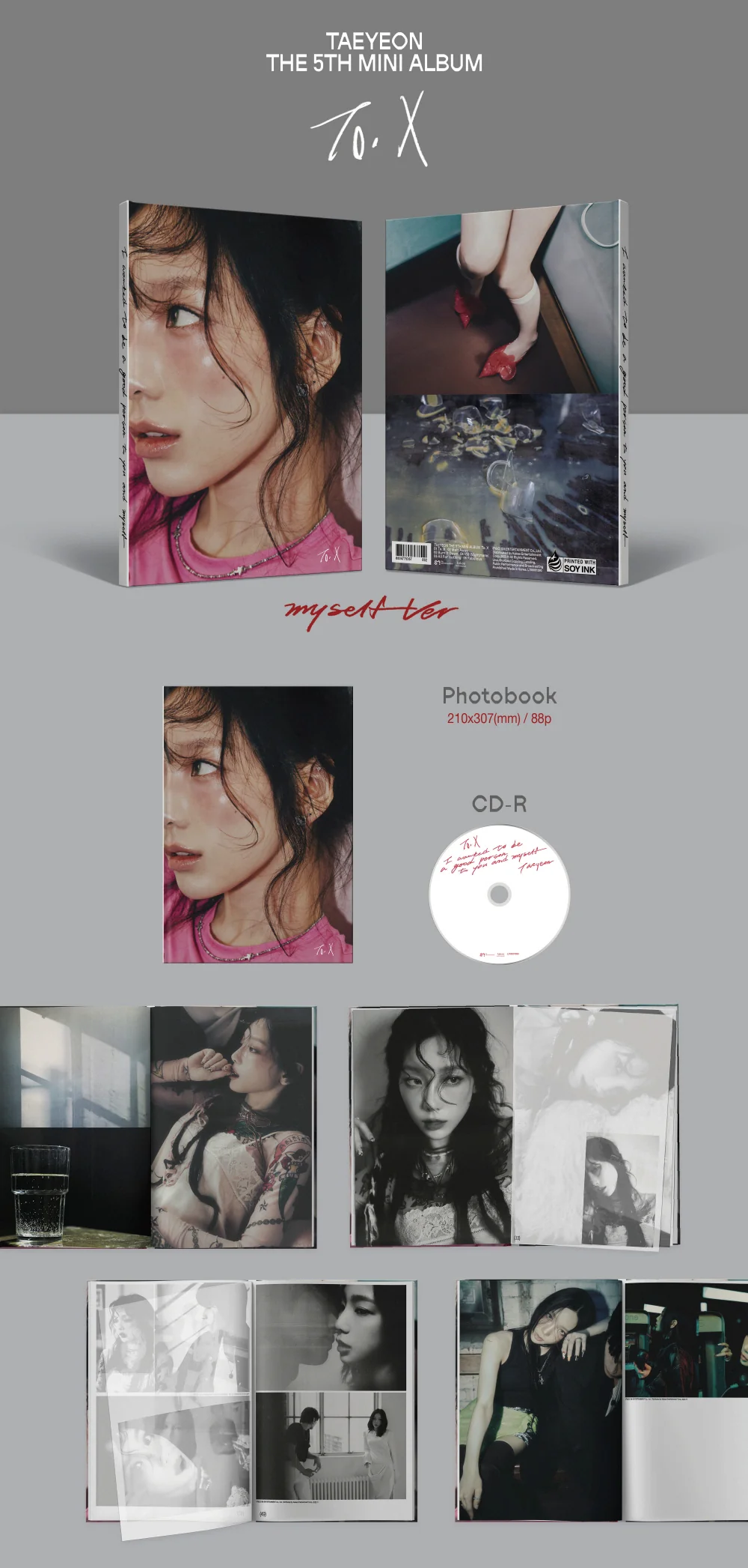 TAEYEON - 5th Mini Album To. X [Myself ver.] - Image 2