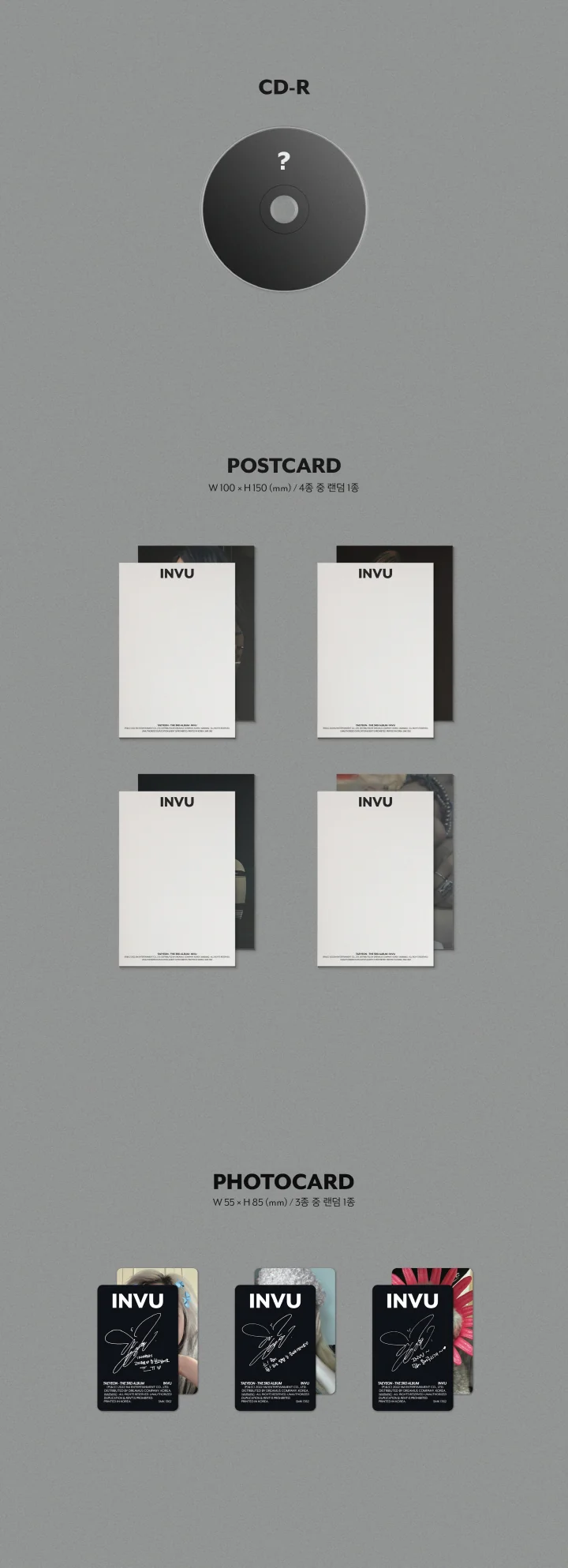 TAEYEON - INVU [ENVY ver.] (Vol.3) Album+Extra Photocards Set - Image 3
