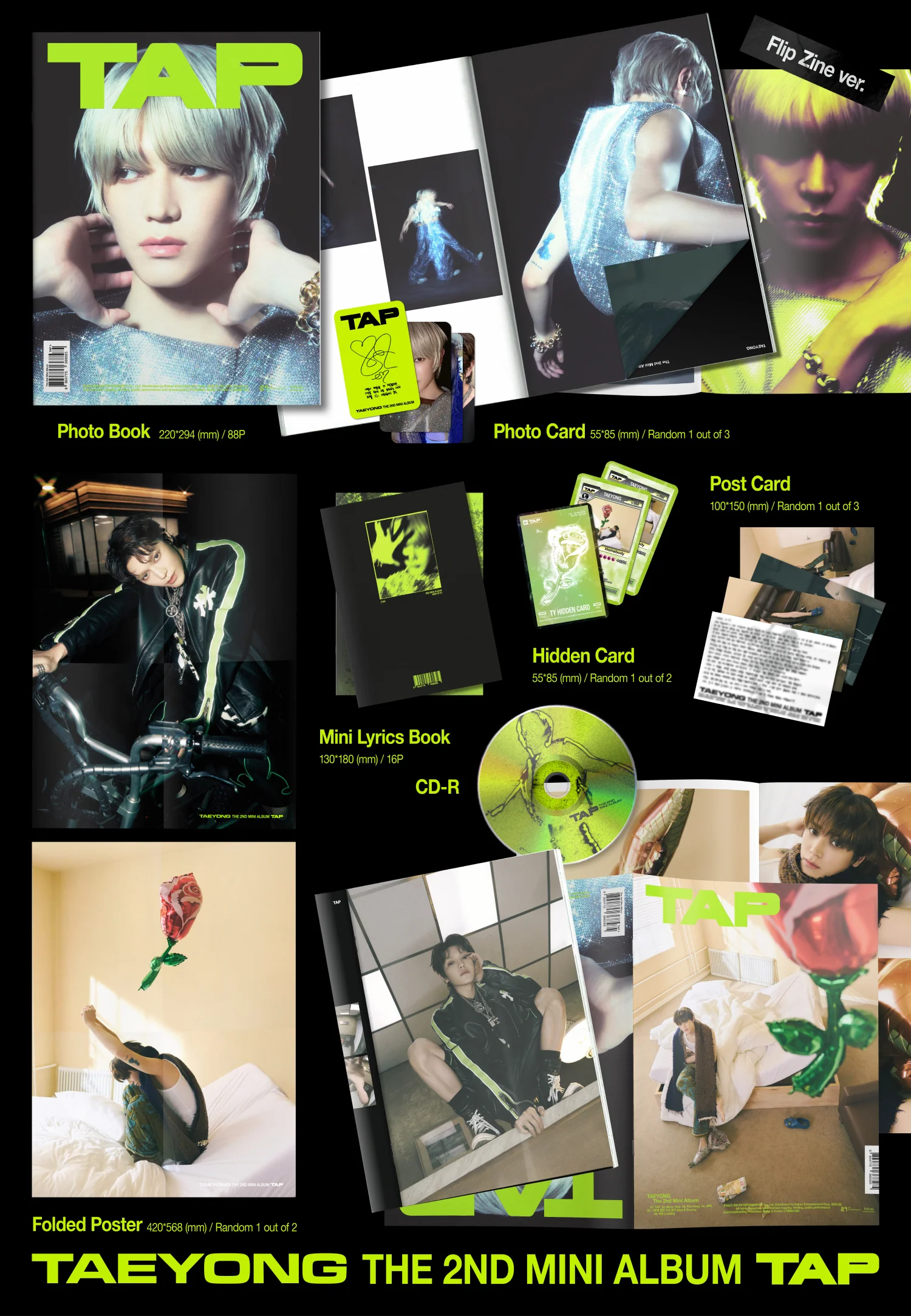 TAEYONG NCT - 2nd Mini Album TAP [Flip Zine Ver.] - Image 2