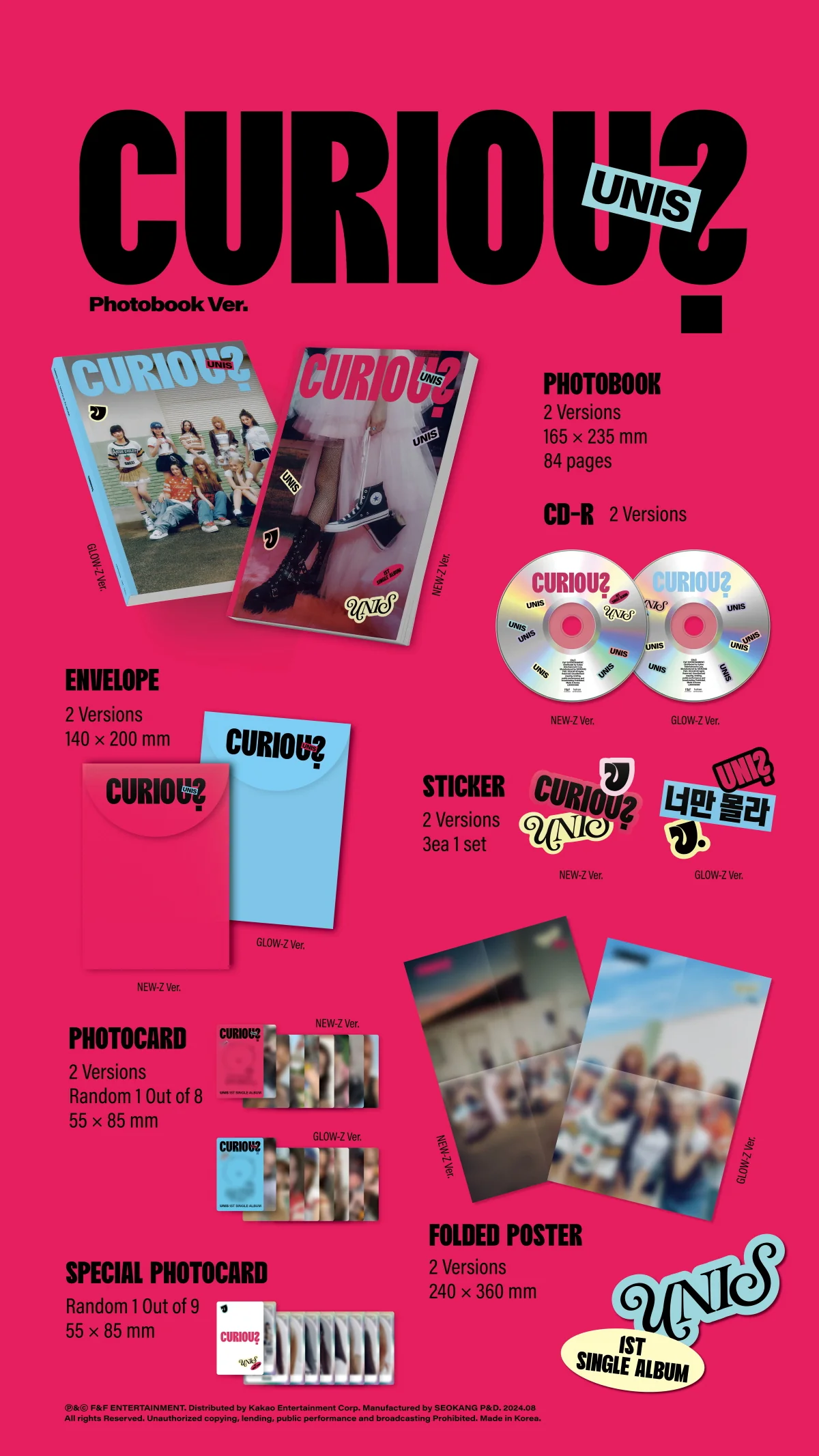 UNIS - 1st Single Album CURIOUS [Photobook Ver.] - Image 2