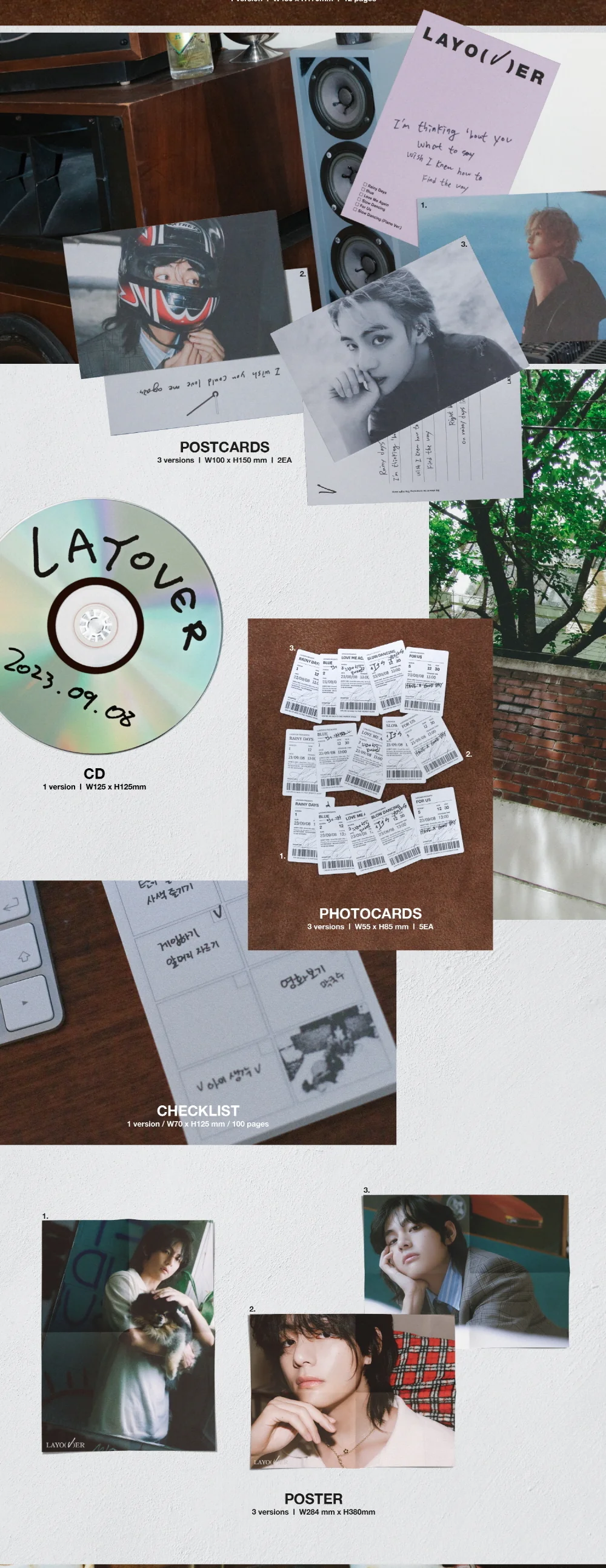 [WEVERSE SHOP POB] V BTS - Layover Album SET + Weverse Albums ver. (4 ver. SET) - Image 5