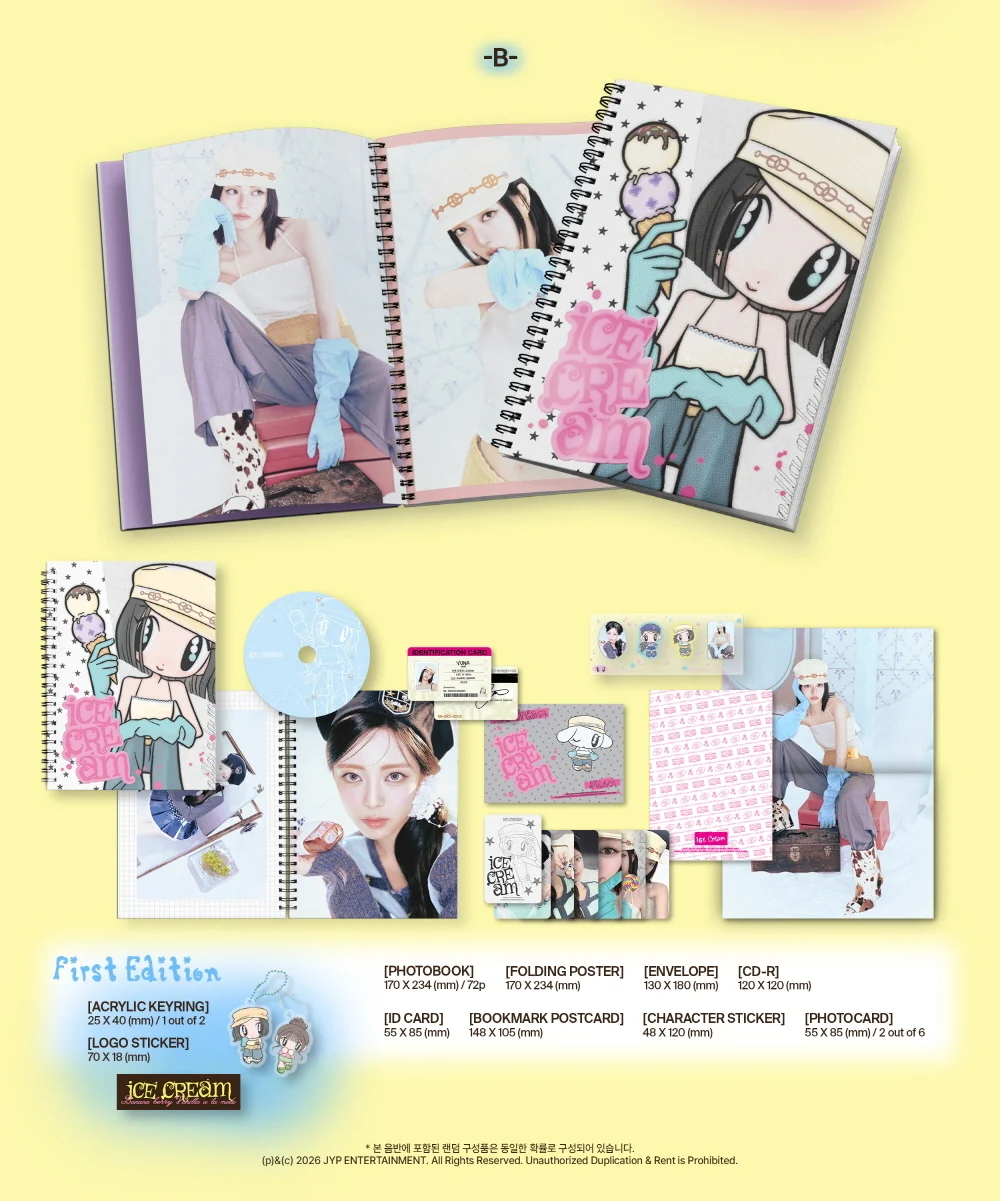 Yuna - 1st Mini Album Ice Cream Photobook version CD+Pre-Order Gift - Image 3