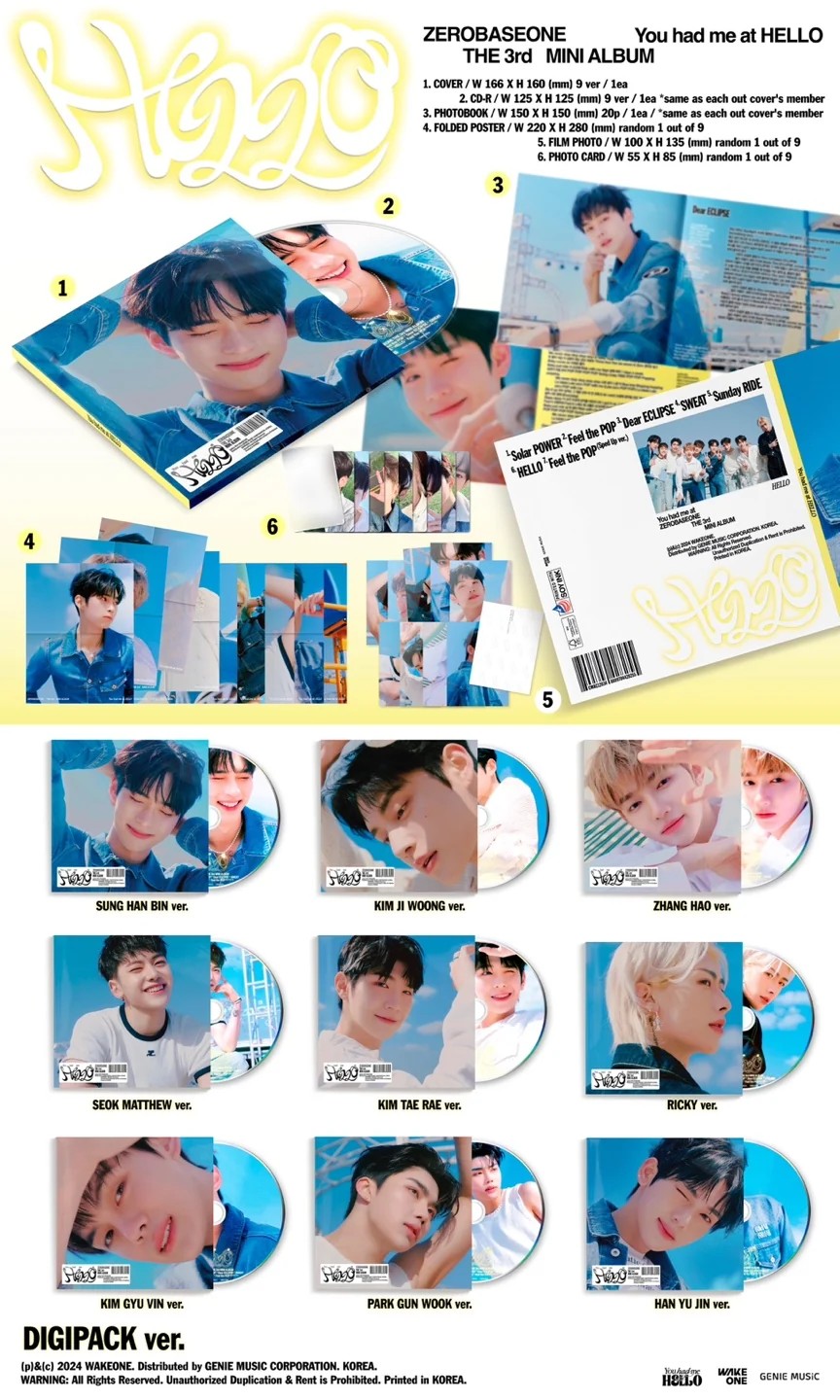 ZEROBASEONE - You had me at HELLO [DIGIPACK ver.] 3rd Mini Album - Image 2